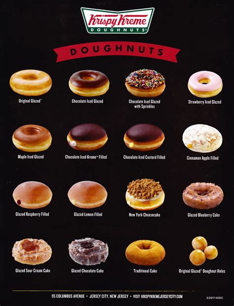 krispy kreme doughnuts menu